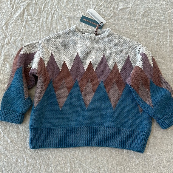 THE SUNDAY COLLECTIVE Alpaca Argyle Sweater, Multi 6Y NWT - Picture 2 of 4